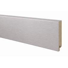 Aluminium Geborsteld – mdf vochtwerend folie – 13 x 75 mm Aluminium Geborsteld – mdf vochtwerend folie – 13 x 75 mm